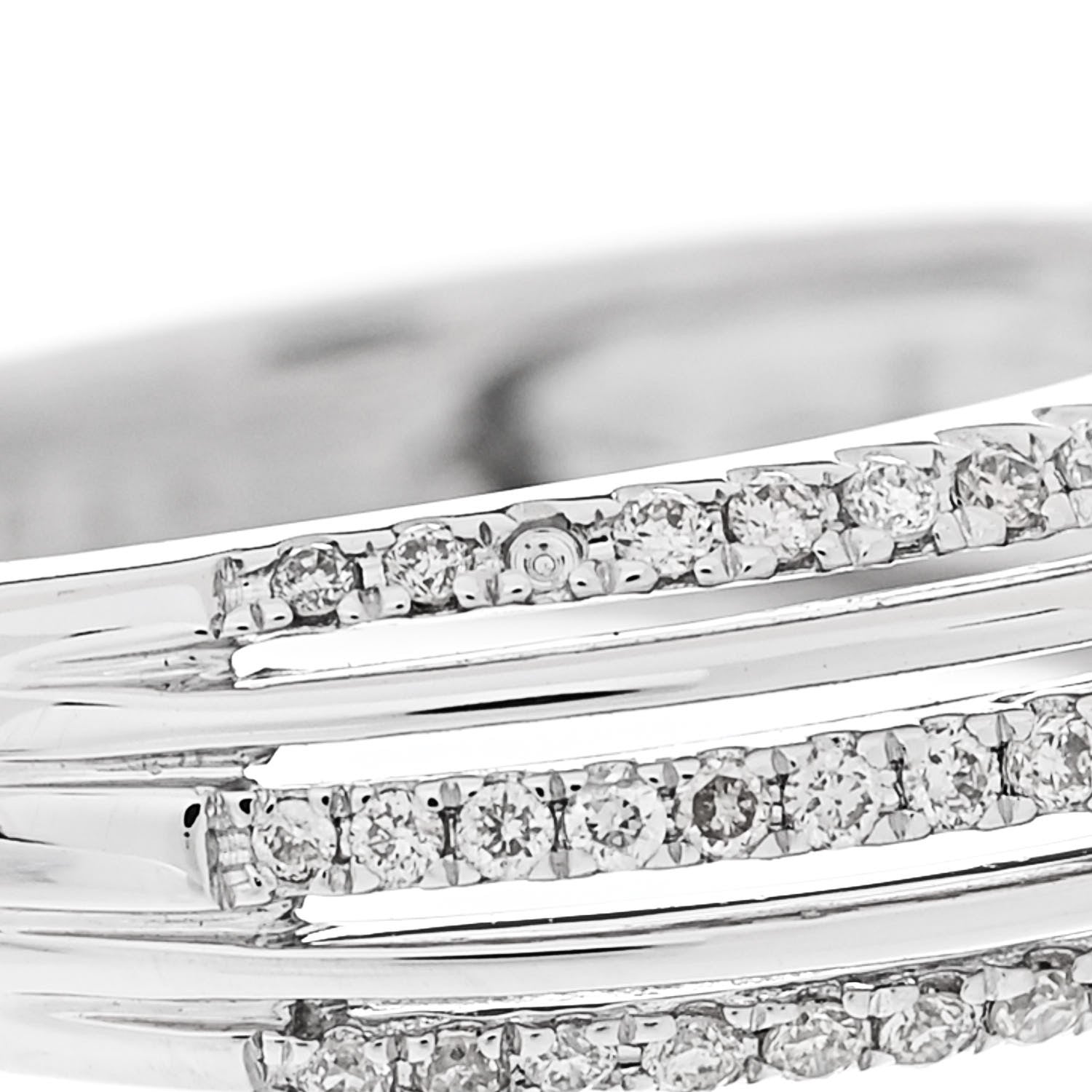 Parker & West by FASHIONPHILE 18K White Gold Diamond .24ctw 3 Row Pave Band Ring 53 6.25 12 of 13