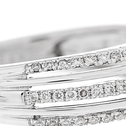 Parker & West by FASHIONPHILE 18K White Gold Diamond .24ctw 3 Row Pave Band Ring 53 6.25 12 of 13