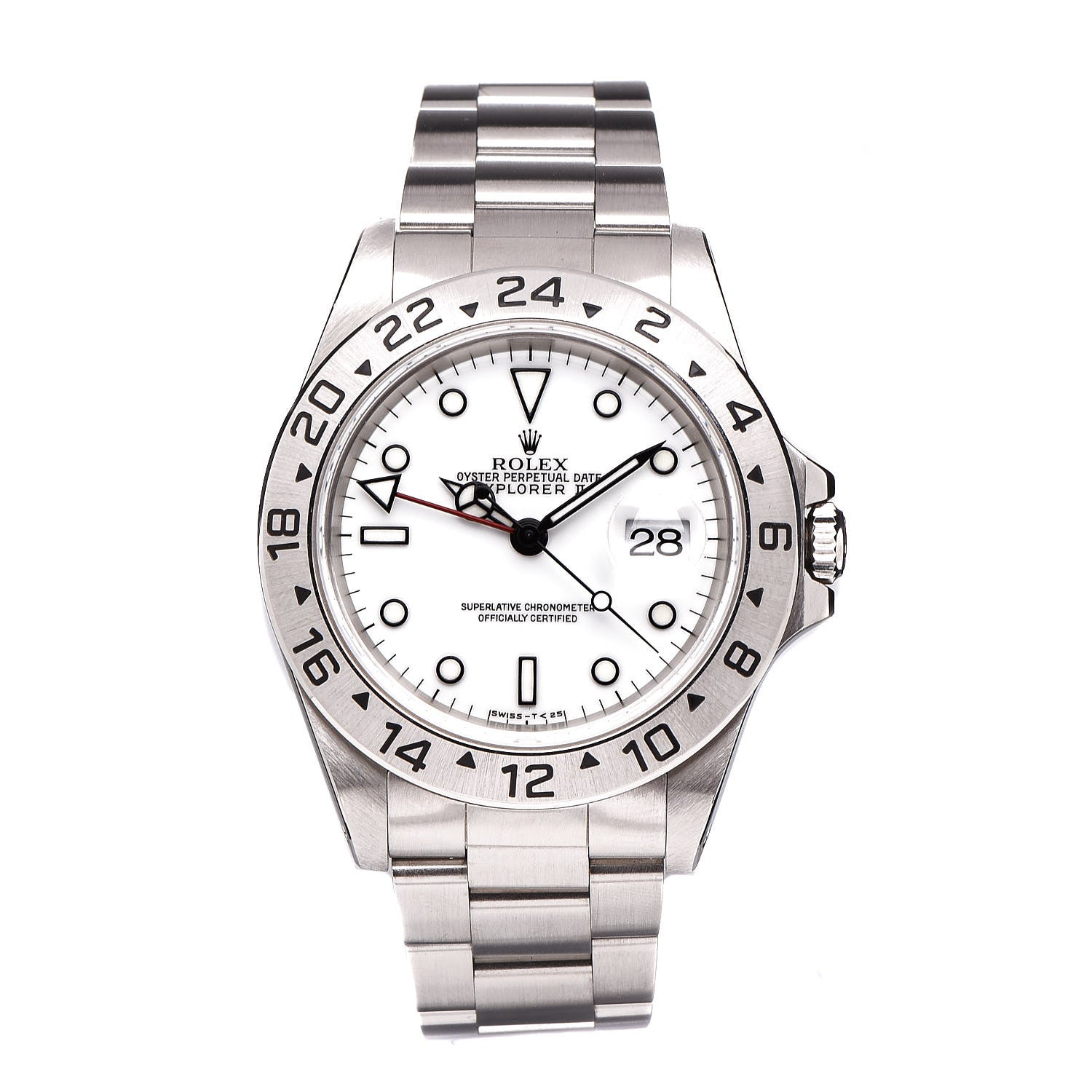 Rolex Stainless Steel 40mm Oyster Perpetual Date Explorer II Watch White 16570 1 of 7