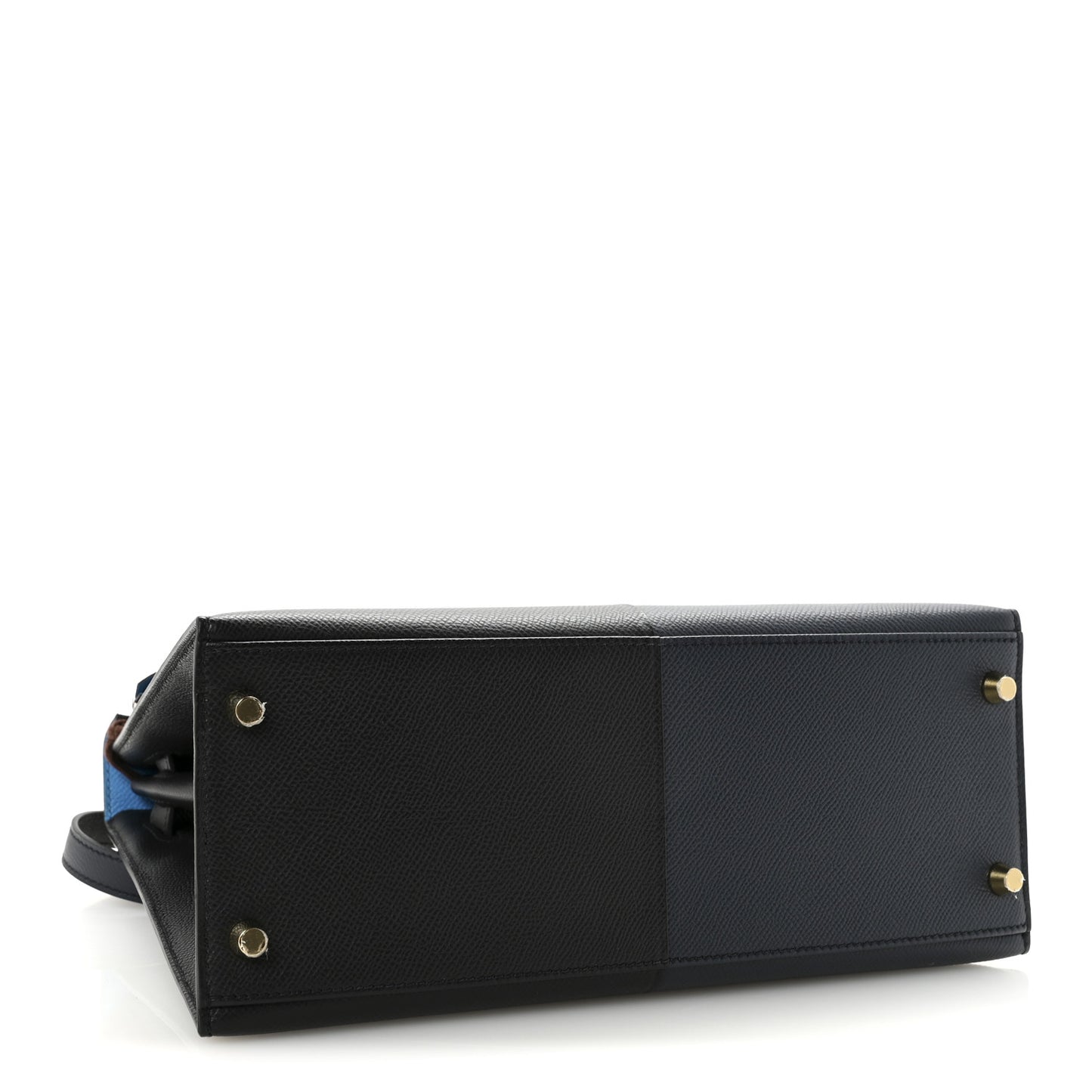 Epsom Casaque Kelly Sellier 28 Bleu Indigo Black Bleu Frida