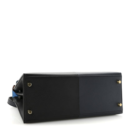 Hermes Epsom Casaque Kelly Sellier 28 Bleu Indigo Black Bleu Frida 4 of 9