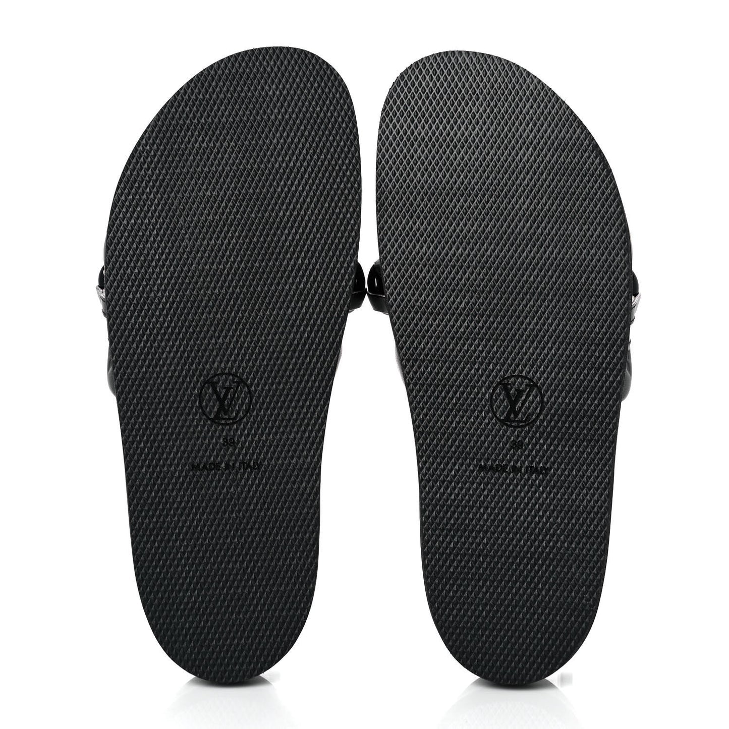 Calfskin Embossed Monogram Sunset Flat Comfort Mule 39 Black
