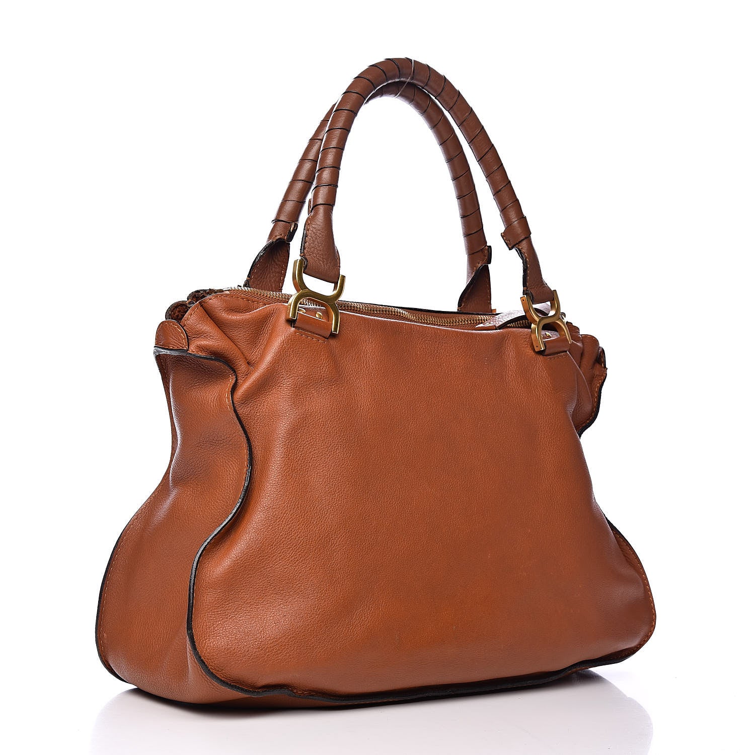 Chloe Calfskin Large Marcie Satchel Tan 3 of 24