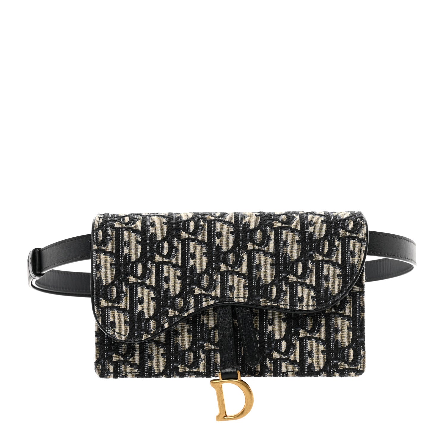 Christian Dior Oblique Saddle Belt Bag Blue 1 of 9