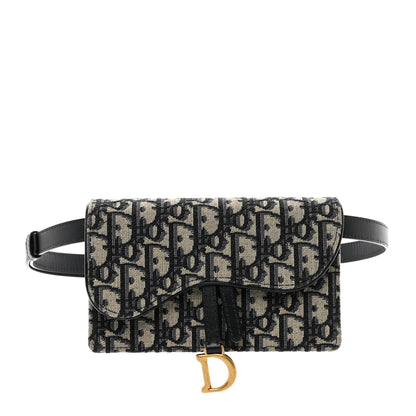 Christian Dior Oblique Saddle Belt Bag Blue 1 of 9