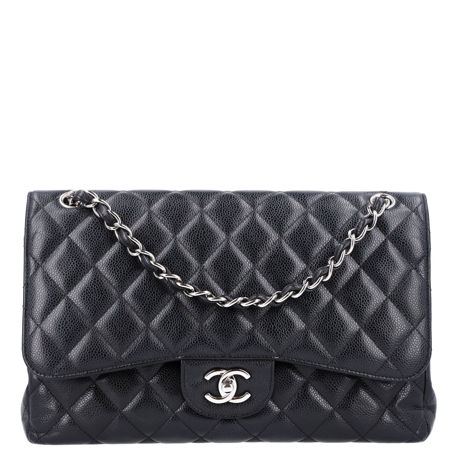 Chanel Caviar Quilted Jumbo Double Flap Black 1 of 11