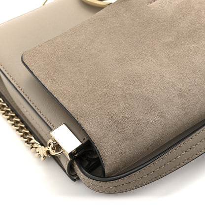 Chloe Suede Calfskin Small Faye Shoulder Bag Motty Grey 12 of 12