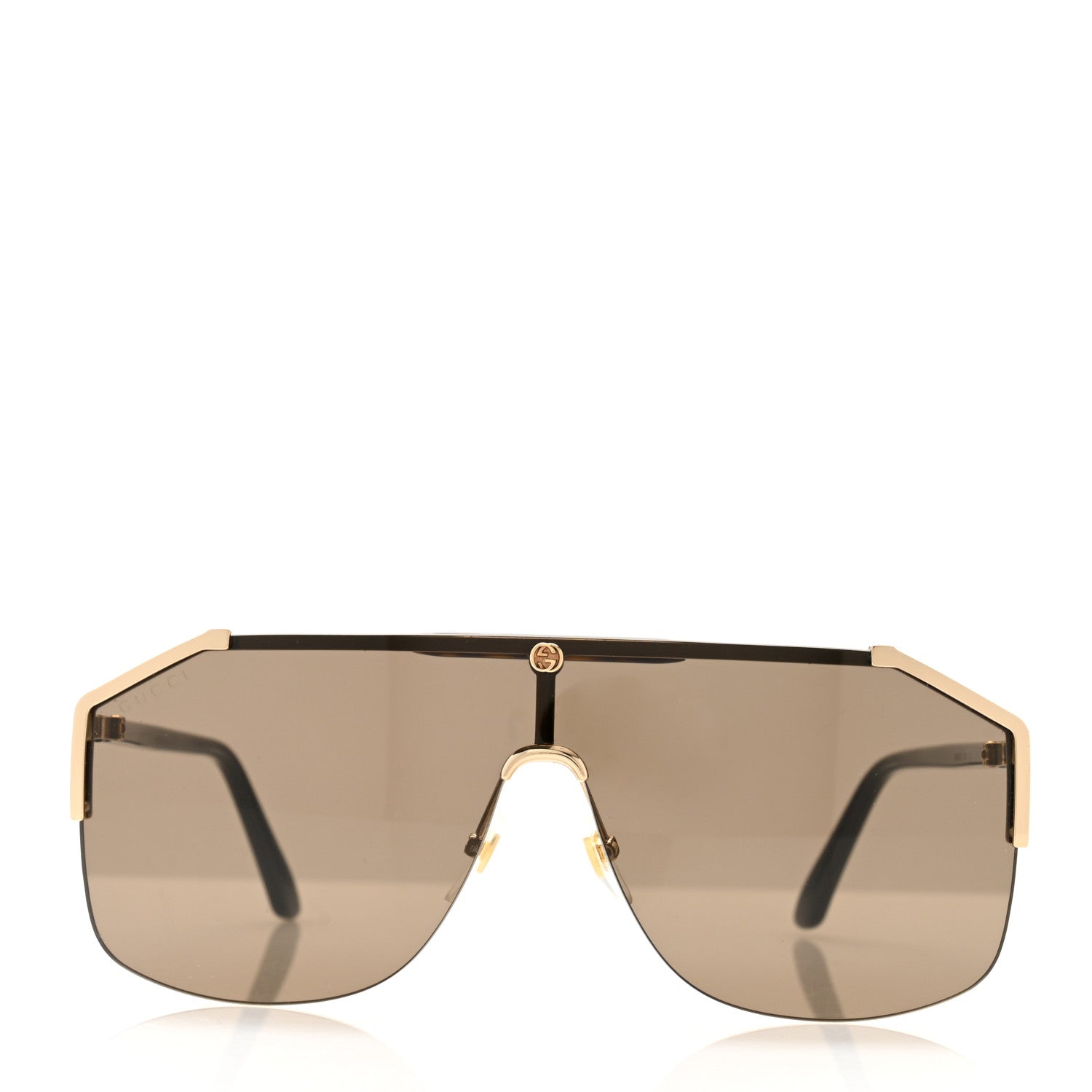 Gucci Metal Rimless Square Sunglasses GG0291S Black Gold 2 of 6
