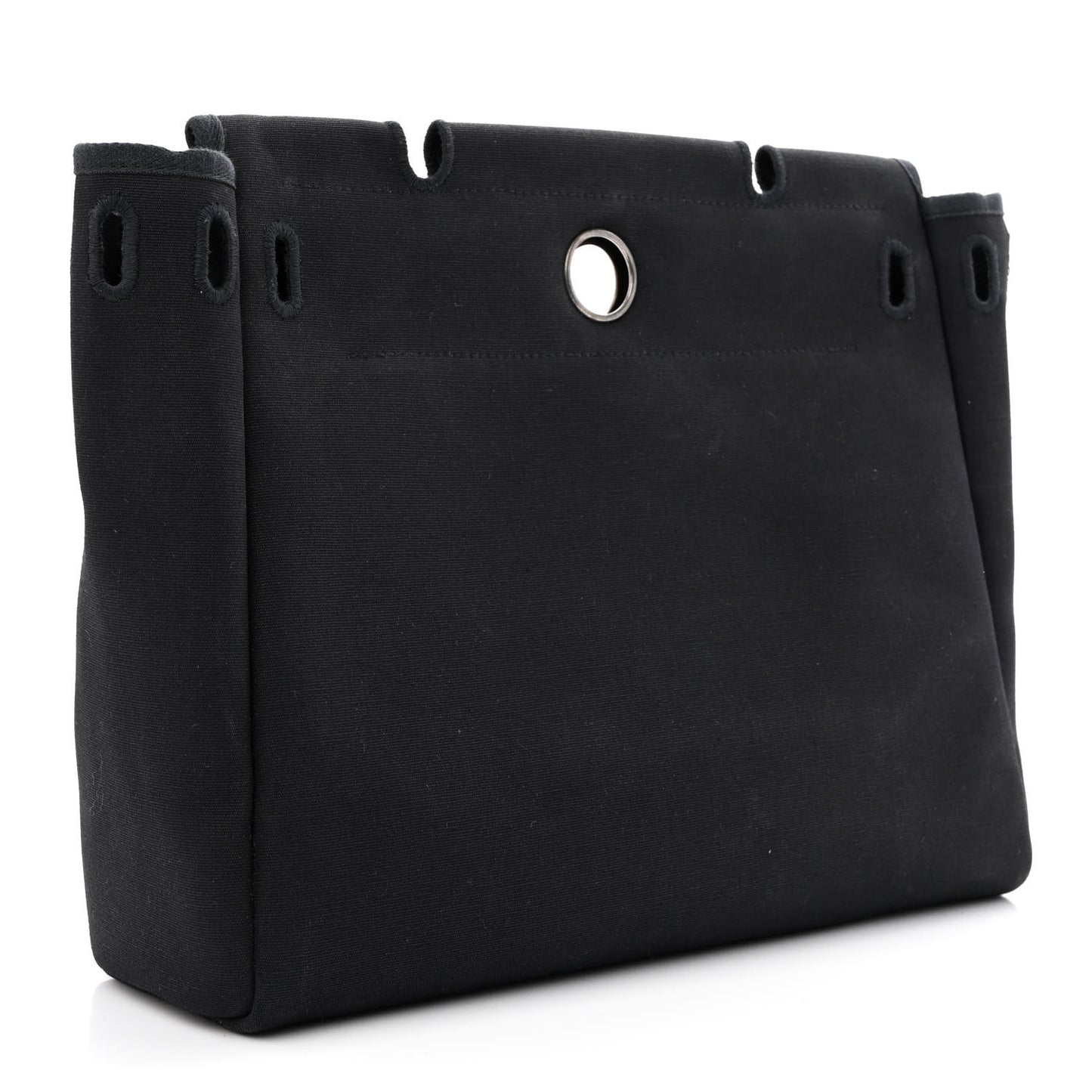 Toile Vache Calfskin Herbag 30 PM Ficelle Black