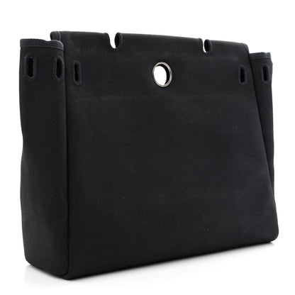 Hermes Toile Vache Calfskin Herbag 30 PM Ficelle Black 15 of 18
