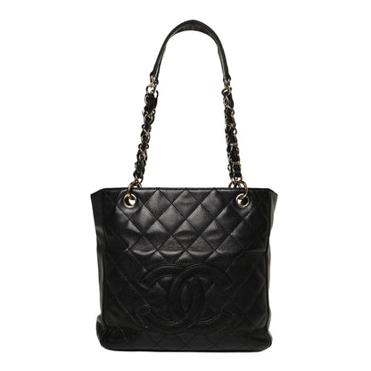 Chanel Caviar Quilted Petit Shopping Tote PST Black 1 of 11