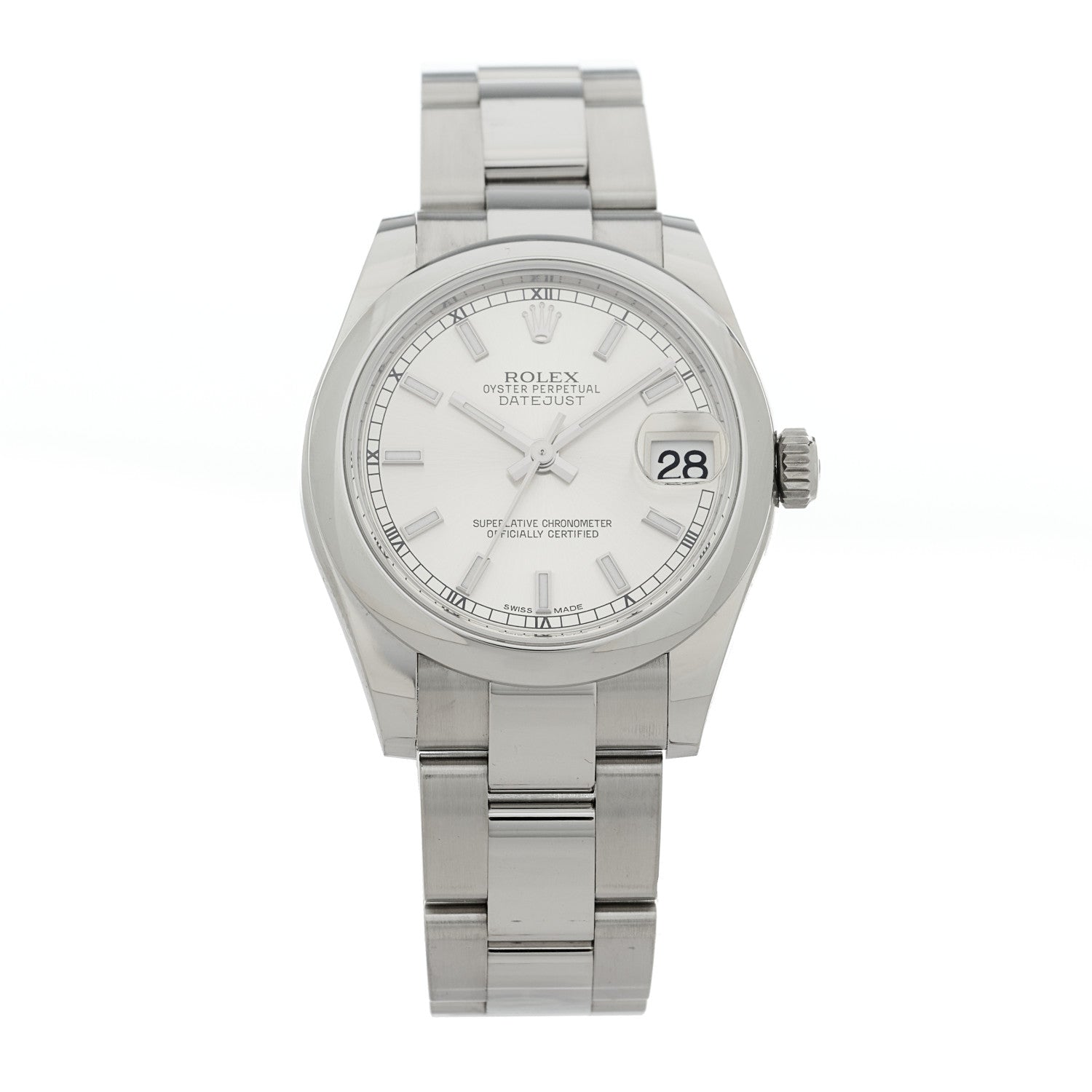 Rolex Stainless Steel 31mm Oyster Perpetual Datejust Watch Silver 178240 1 of 4