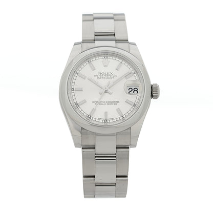 Rolex Stainless Steel 31mm Oyster Perpetual Datejust Watch Silver 178240 1 of 4