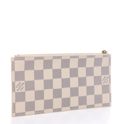 Louis Vuitton Damier Azur Felicie Chain Wallet Zippered Insert Rose Ballerine 2 of 5
