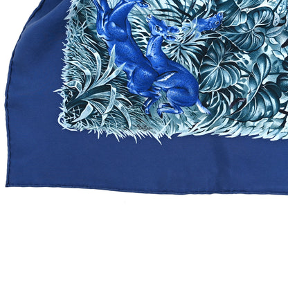 Hermes Silk Wash Equateur 90 Scarf Marine Creme Violet 4 of 5