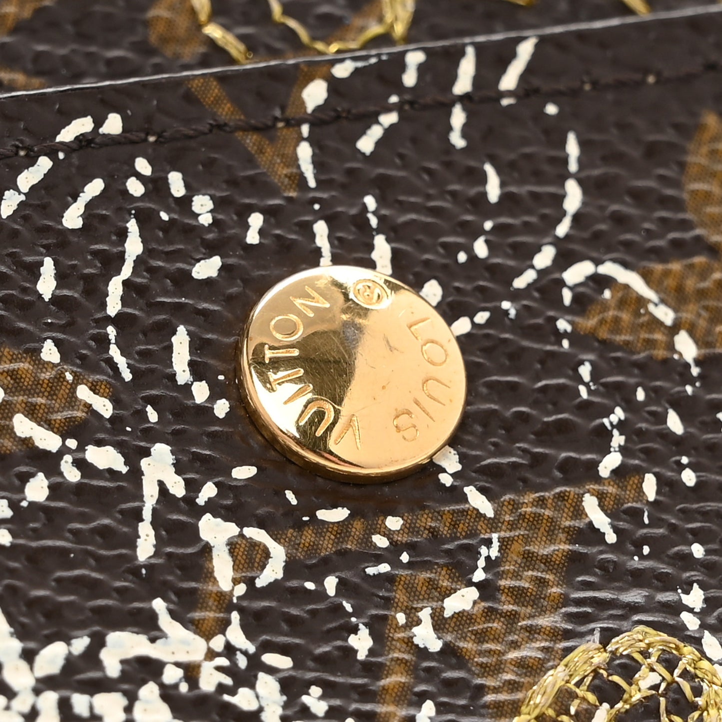 Monogram Dentelle Elise Wallet Gold