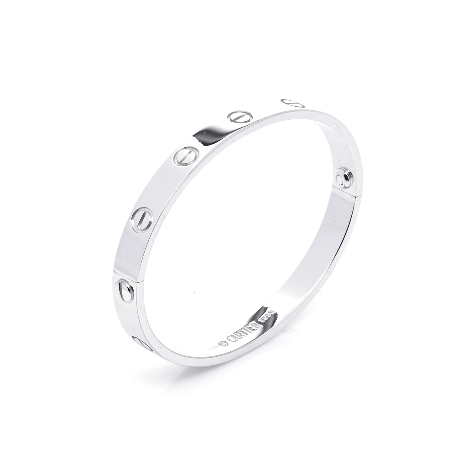Cartier 18K White Gold LOVE Bracelet 16 5 of 7