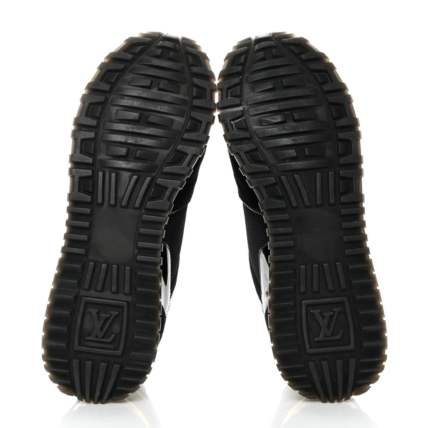 Suede Monogram Run Away Sneakers 38.5 Black