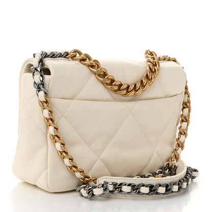 Chanel Lambskin Quilted Medium Chanel 19 Flap White 2 of 10