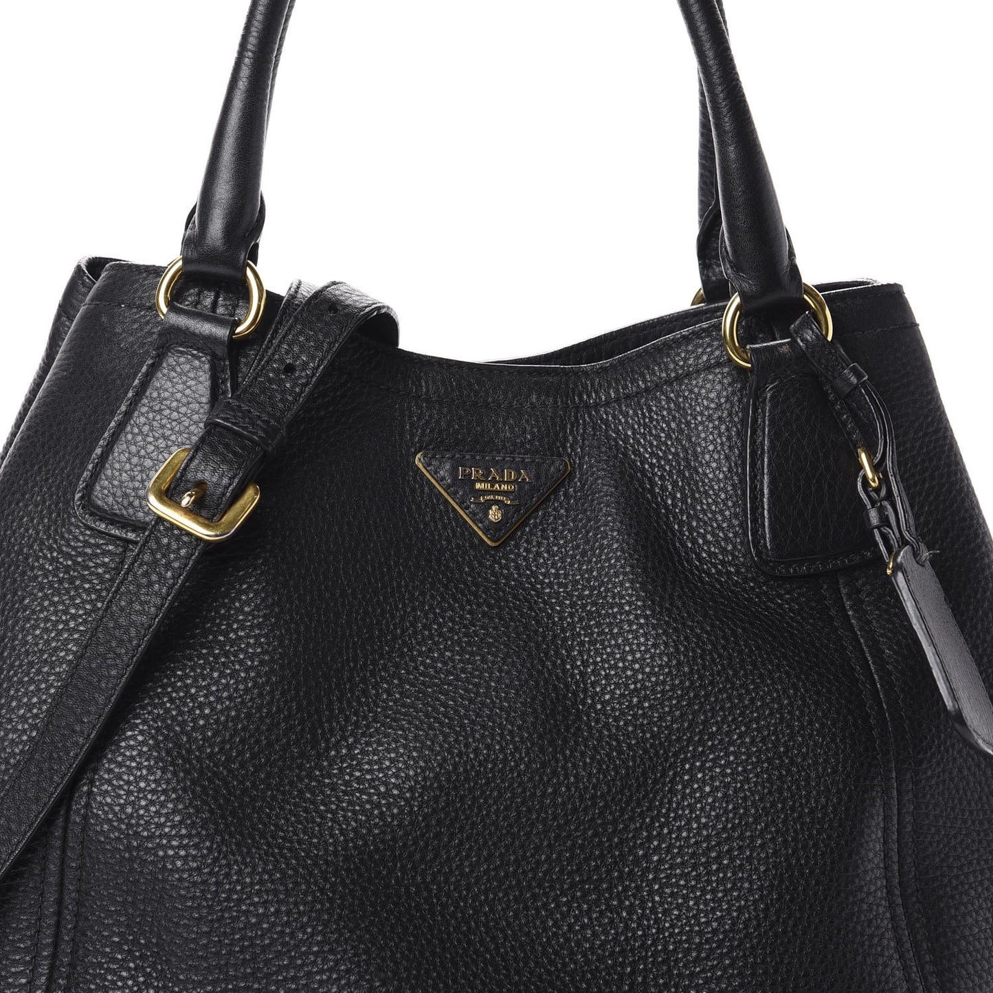 Vitello Daino Tote Black