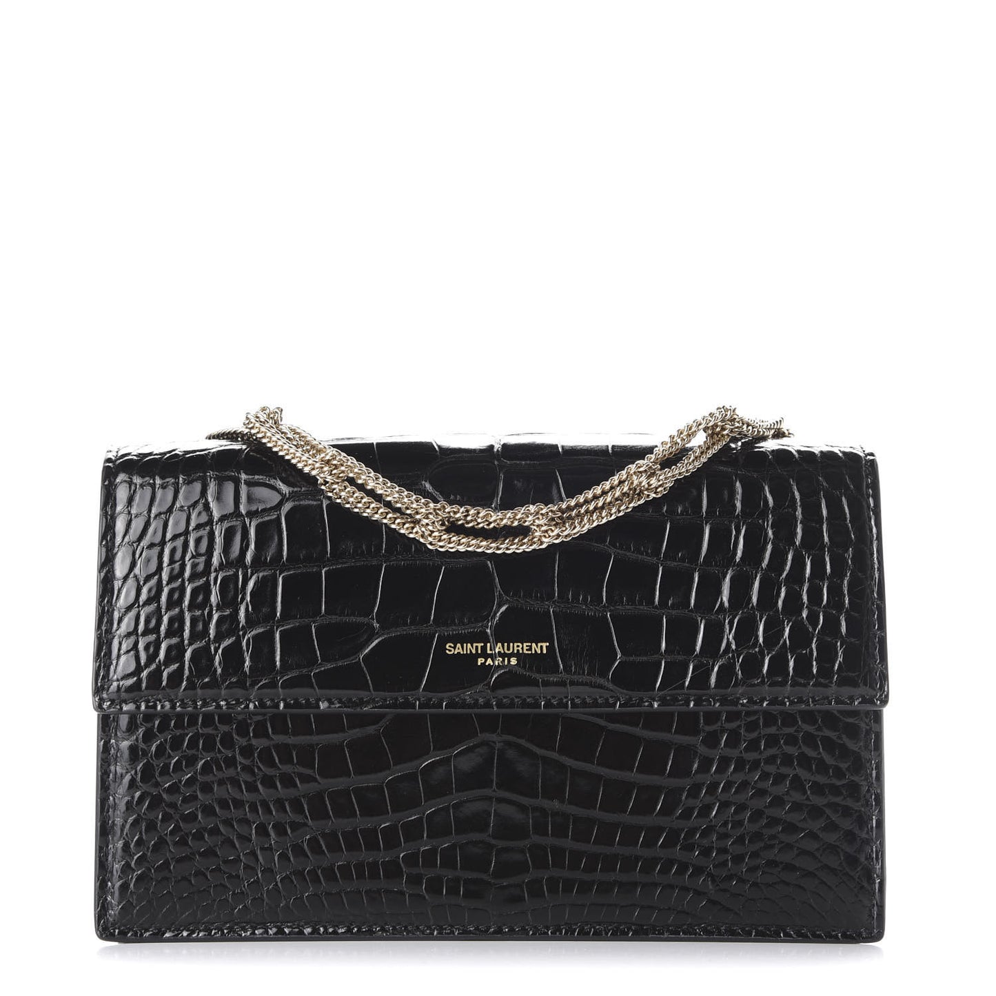 Alligator Small Pochette Black