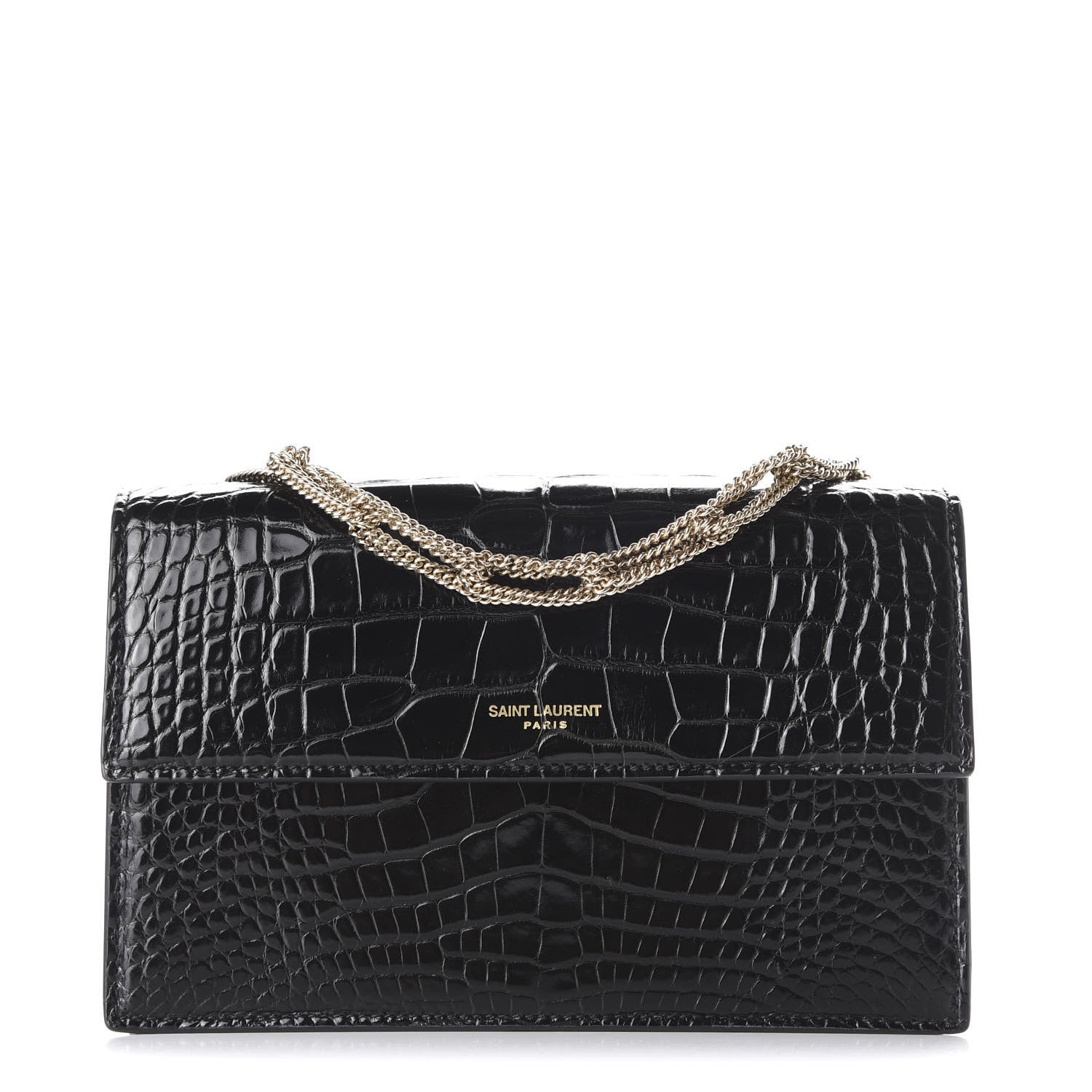 Saint Laurent Alligator Small Pochette Black 1 of 8