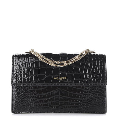 Saint Laurent Alligator Small Pochette Black 1 of 8