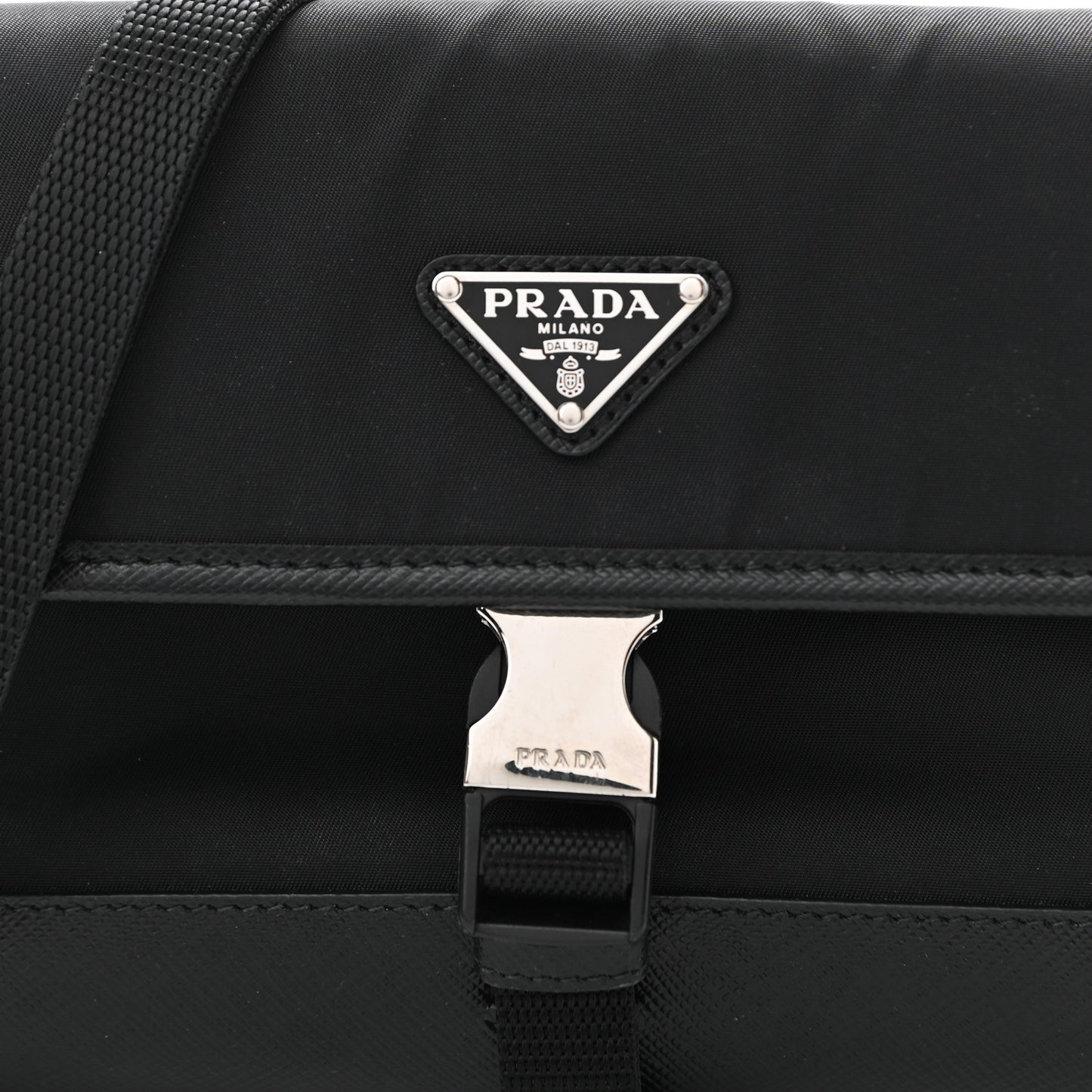 Re-Nylon Saffiano Smartphone Case Crossbody Black