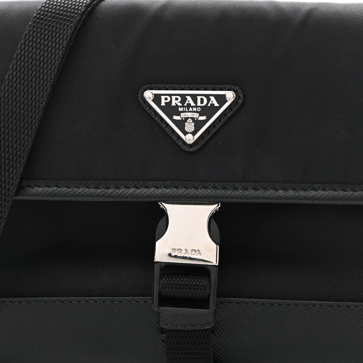 Prada Re-Nylon Saffiano Smartphone Case Crossbody Black 7 of 11