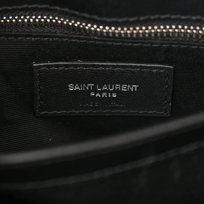 Saint Laurent Calfskin Y Quilted Monogram Toy Loulou Crossbody Bag Black 7 of 10