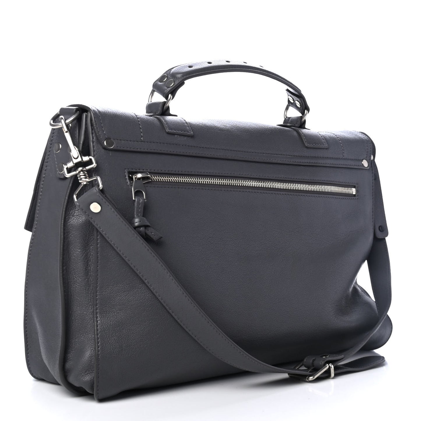 Lambskin Large PS1 Satchel Heather Grey