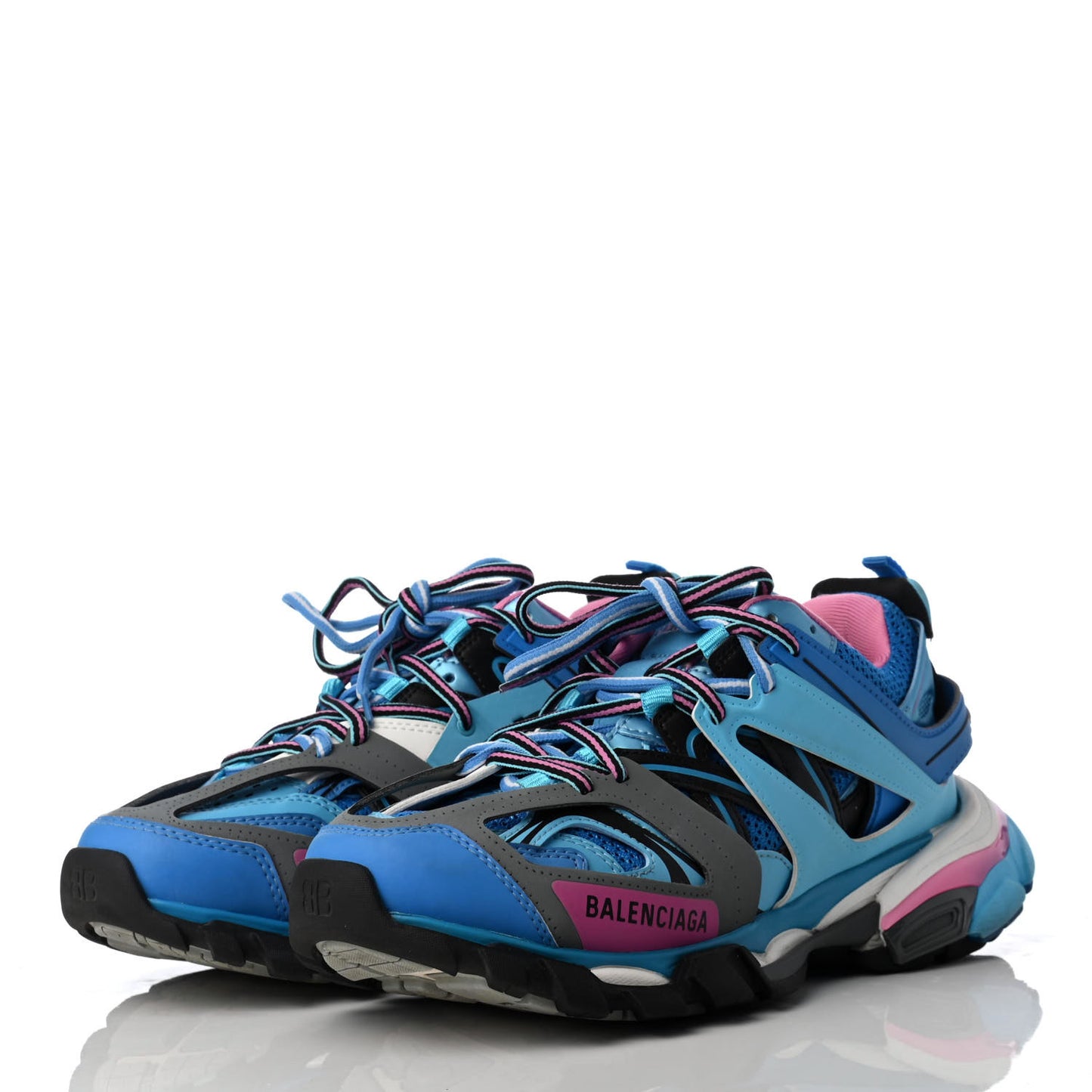 Mesh Nylon Womens Track Sneakers 38 Blue Black