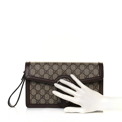 Gucci GG Supreme Monogram Dionysus Clutch Wristlet Beige New Acero 2 of 12