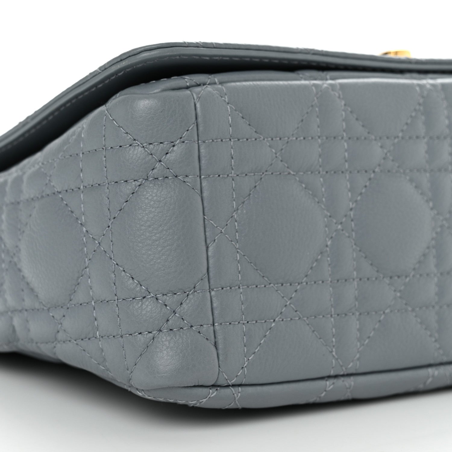 Christian Dior Calfskin Cannage Medium Caro Bag Ethereal Grey 9 of 10