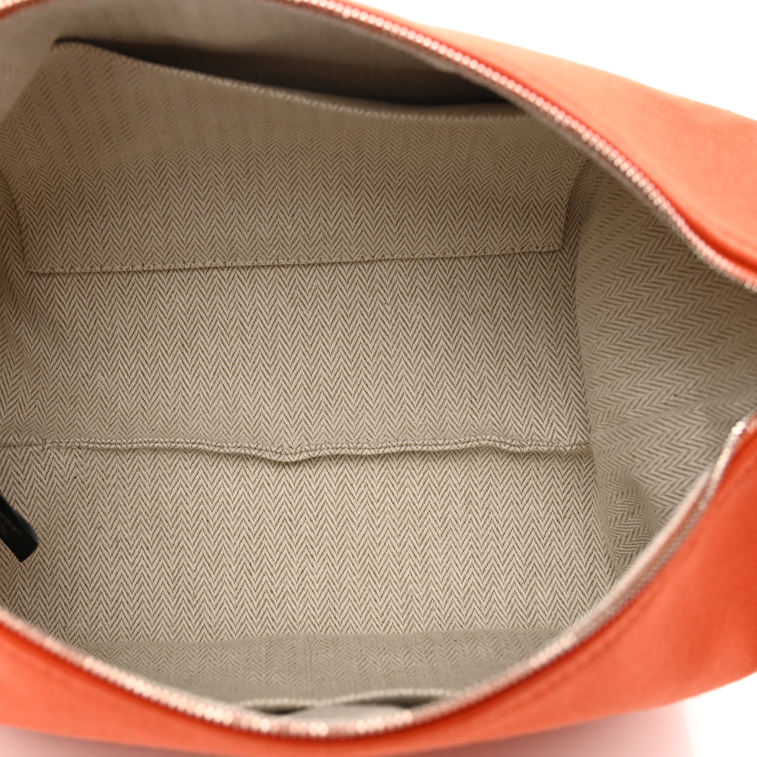 Hermes Canvas Small Bride-A-Brac Pouch Orange Burgundy 5 of 6