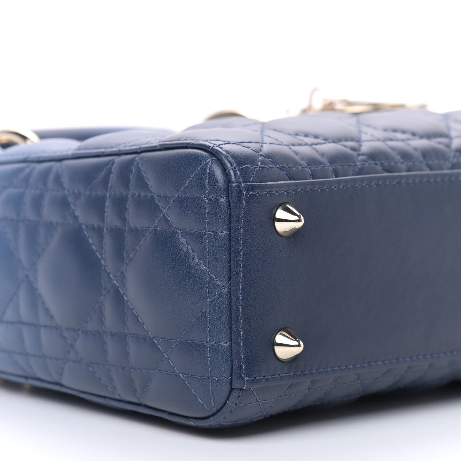 Christian Dior Lambskin Cannage Gradient Small My ABCDior Lady Dior Indigo Blue 7 of 8