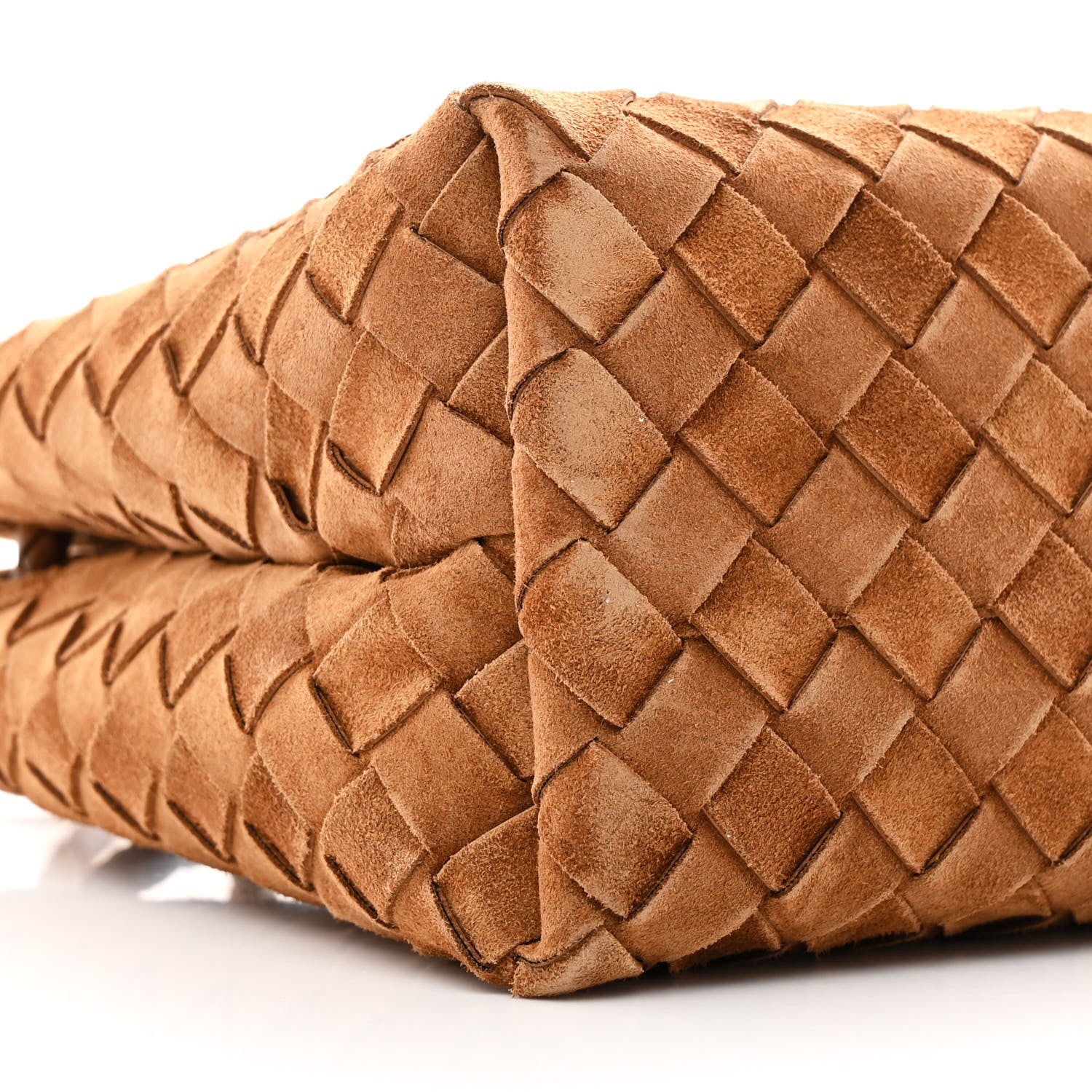 Bottega Veneta Suede Intrecciato Small Andiamo Shoulder Bag Amber 7 of 8
