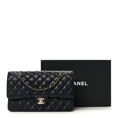 Chanel Caviar Quilted Medium Double Flap Navy 12 of 12