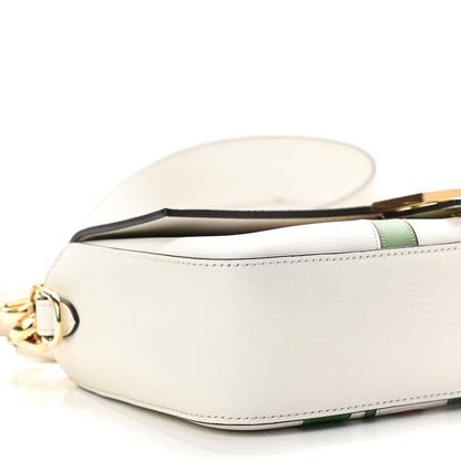 Fendi Vitello Seta Daisy Inlay Baguette White Ice Multicolor 7 of 8