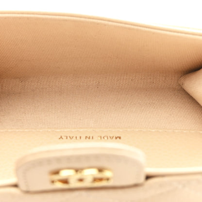 Chanel Caviar Quilted Flap Card Holder Wallet Beige 5 of 9