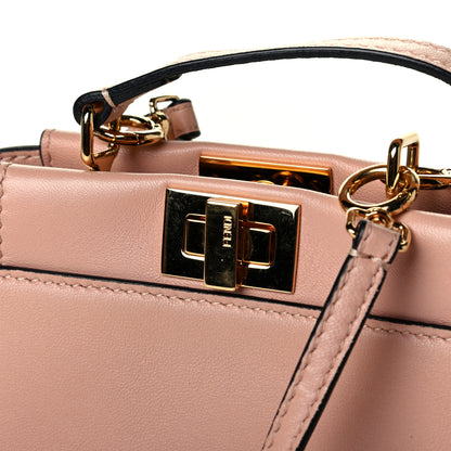 Fendi Shiny Nappa Micro Peekaboo Iconic Satchel Pink 5 of 6