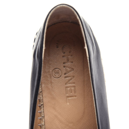 Chanel Lambskin CC Espadrilles 41 Black 6 of 11