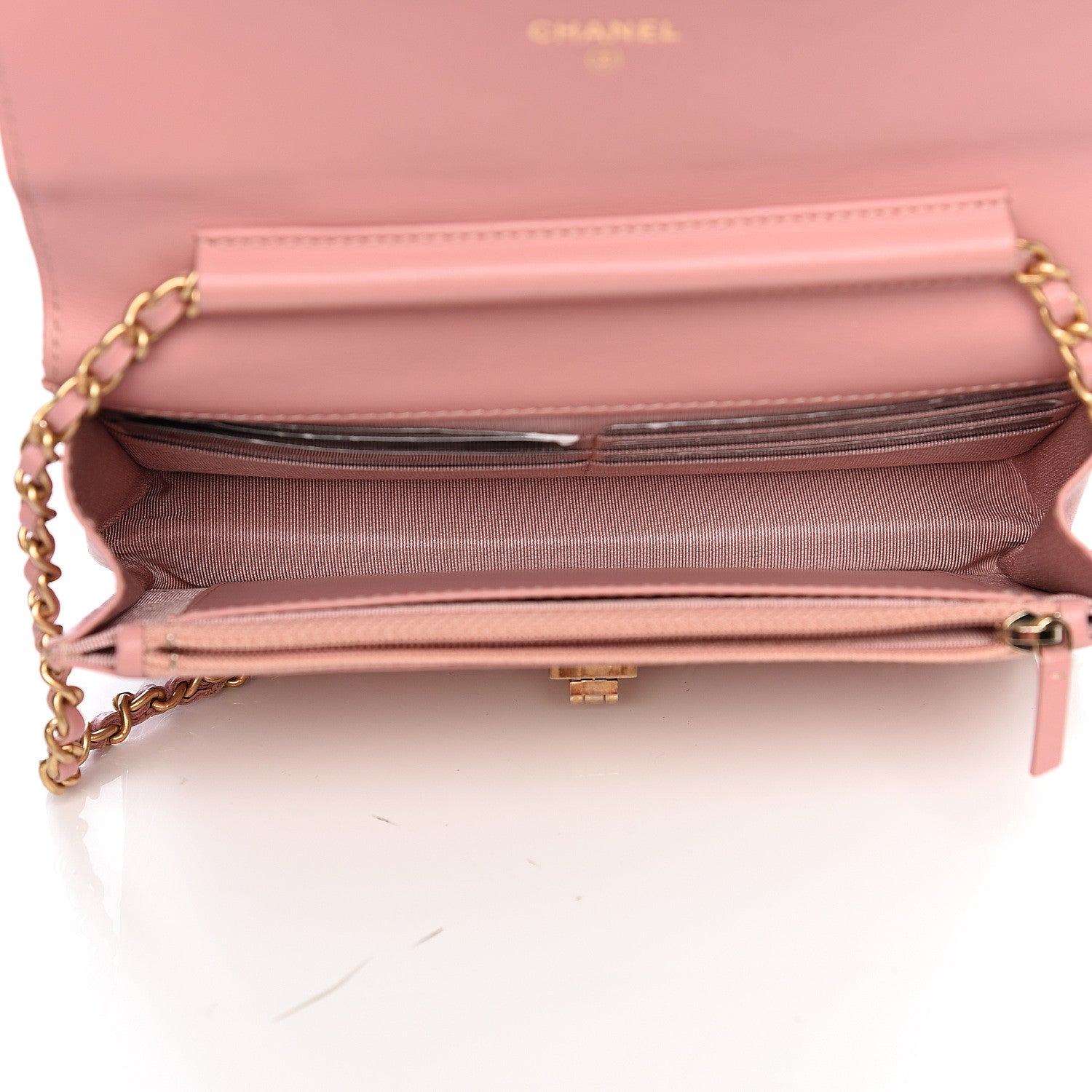 Chanel Calfskin Quilted Reissue Wallet On Chain WOC Pink 4 of 12