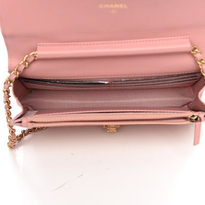 Chanel Calfskin Quilted Reissue Wallet On Chain WOC Pink 4 of 12
