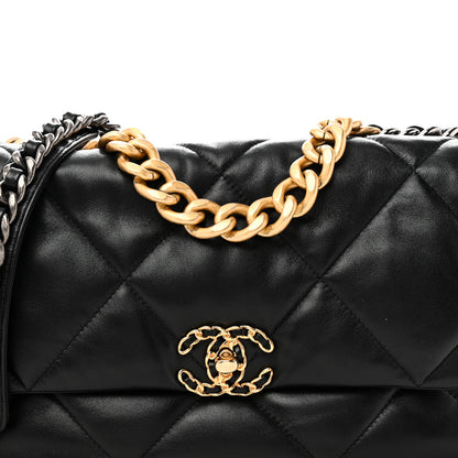Chanel Lambskin Quilted Large Chanel 19 Flap Black 8 of 10