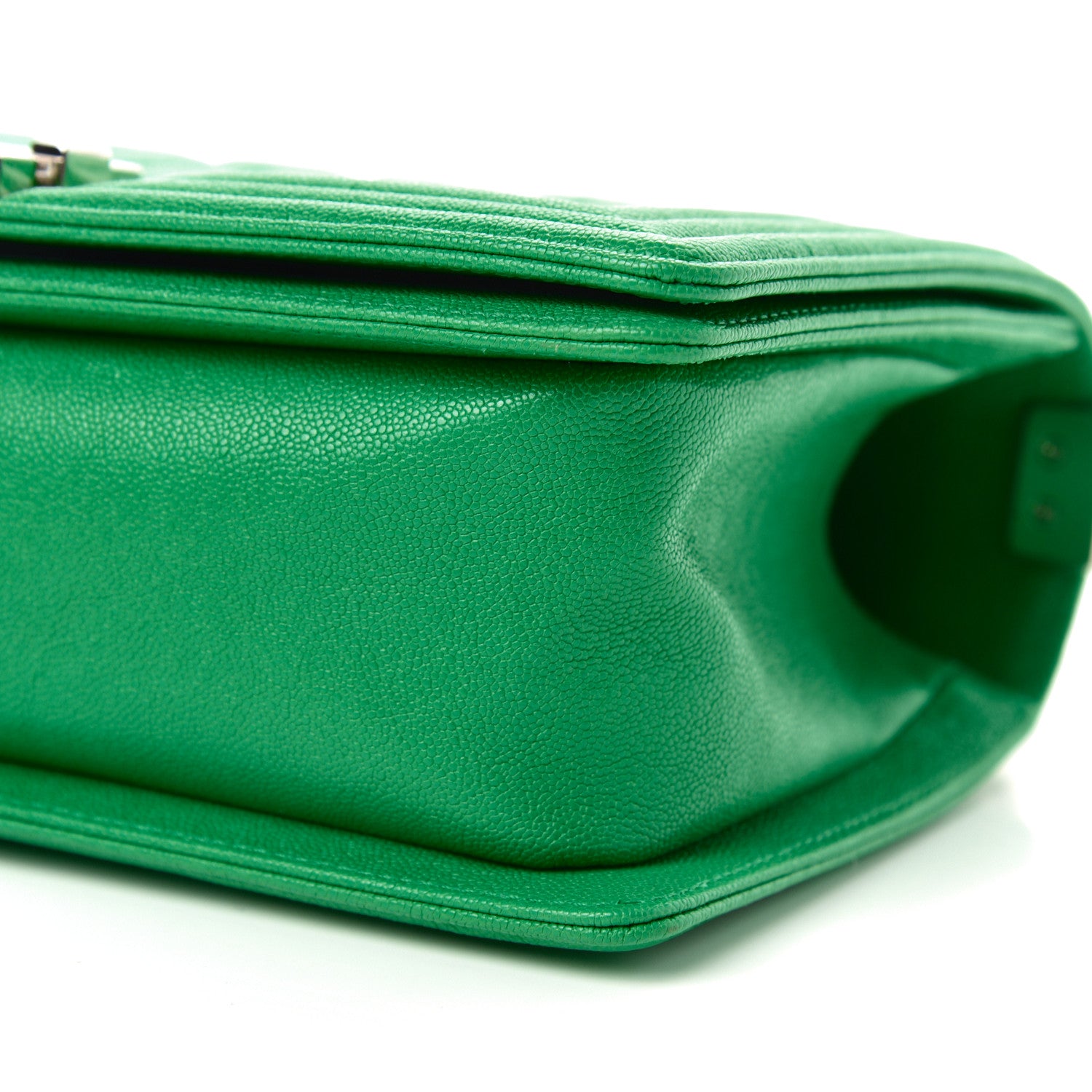 Chanel Caviar Quilted Medium Boy Flap Green 9 of 11