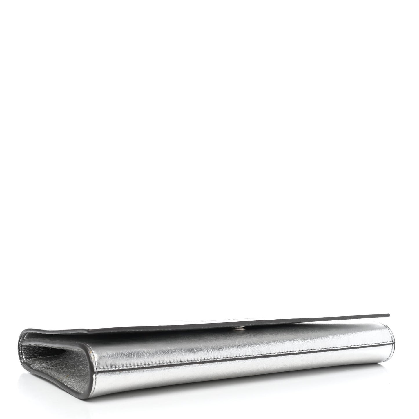 Metallic Calfskin Monogram Large Belle De Jour Clutch Silver