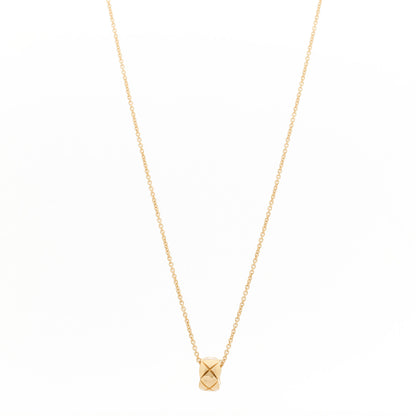 Chanel 18K Yellow Gold Coco Crush Round Pendant Necklace 1 of 7