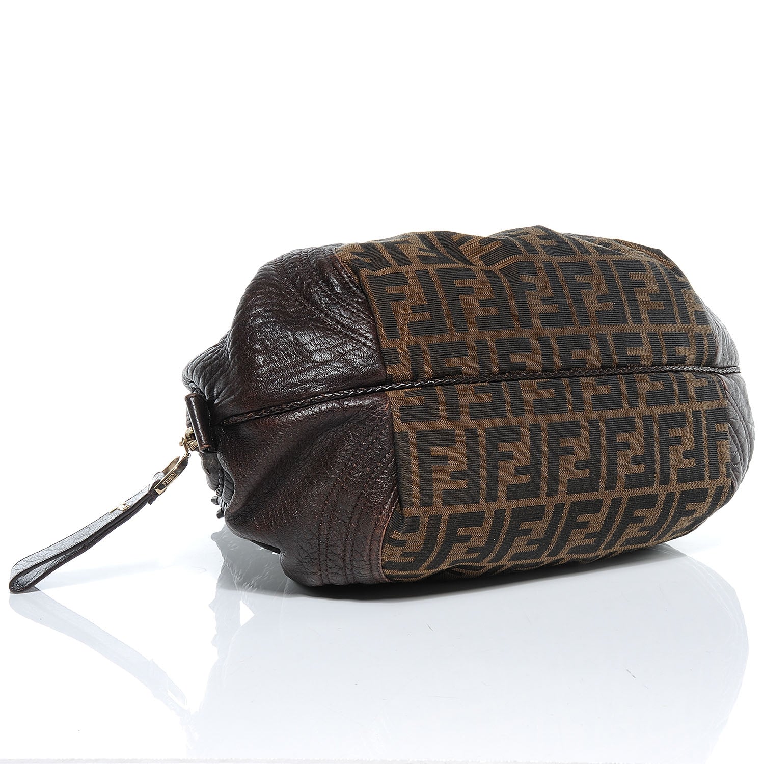 Fendi Zucca Nappa Nuvolata Vitello Tortuga Spy Bowler Tobacco Moro 4 of 10