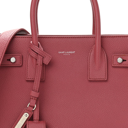 Saint Laurent Grained Calfskin Baby Supple Sac De Jour Dark Rose 7 of 9